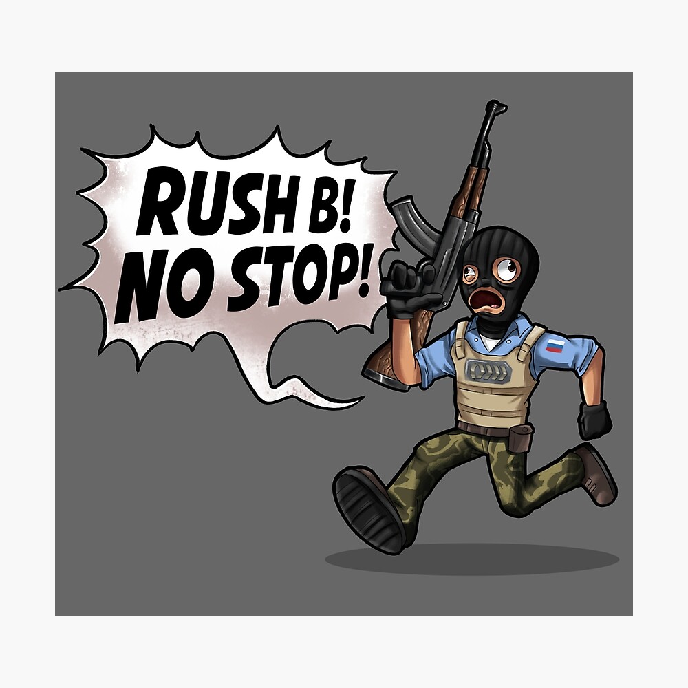 Rush B No Stop Poster By Hattongames Redbubble - rush b roblox