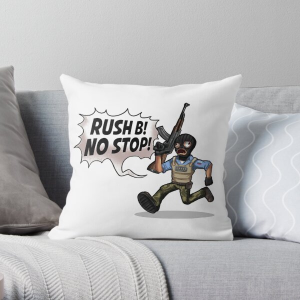 "Rush B! No Stop!" Throw Pillow For Sale By HattonGames | Redbubble