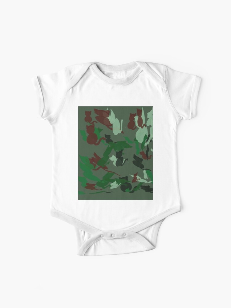 Body Bebe Patron De Camouflage De L Armee De Camouflage Pour Chat Par Artonmytee Redbubble