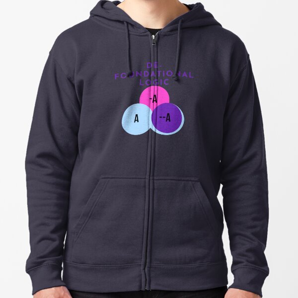 DE-FOUNDATIONAL LOGIC Zipped Hoodie