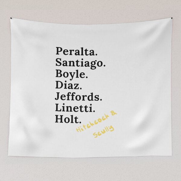 Item preview, Brooklyn 99 Nine-Nine Jake Peralta Characters White Shirt BK99 Hitchcock Scully Diaz Holt Boyle designed and sold by fresh-princess.