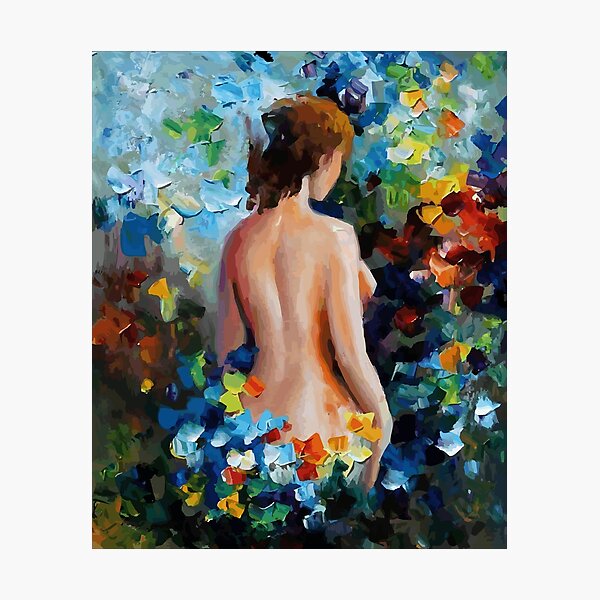 Vista previa del artículo con la obra «Mujer pintada en oleo v2», diseñado y vendido por FotoLibreStudio.