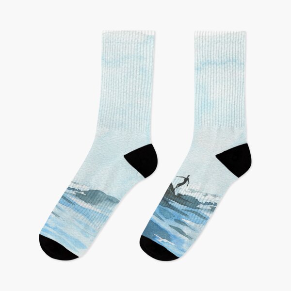 Item preview, Watercolor Surfing Scene designed and sold by cdmarchant.