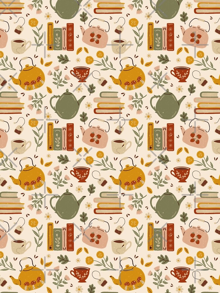 Flowery Books and Tea by ohjessmarie