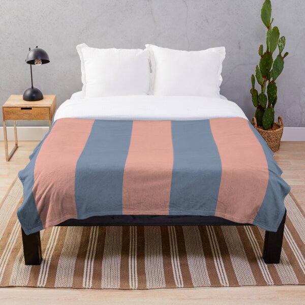 Item preview, Wide Stripes in Peach and Blue designed and sold by KeksWorkroom.