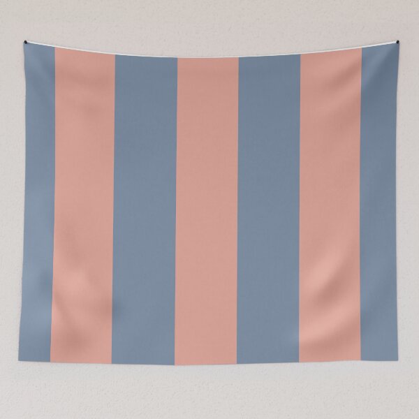 Item preview, Wide Stripes in Peach and Blue designed and sold by KeksWorkroom.