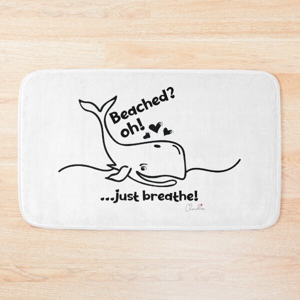 Item preview, Beached Oh Whale Just Breathe Print Design designed and sold by ClaudiaFlores.