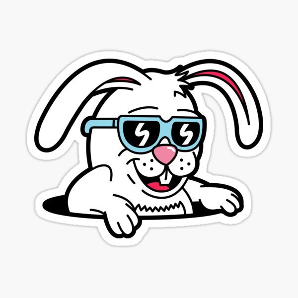 Cool Rabbit (portrait) Sticker