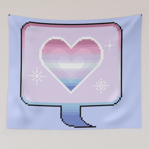 Item preview, Bigender Pride Heart Speech Bubble designed and sold by MetallicWings15.