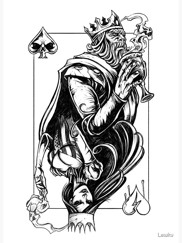 King And Queen Heart Card Art Board Print By Lawku Redbubble