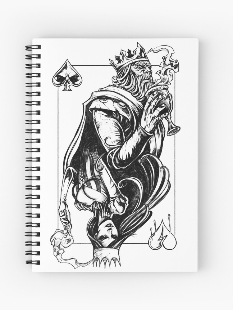 King And Queen Heart Card Spiral Notebook By Lawku Redbubble