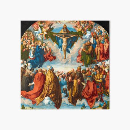 Albrecht Durer - Adoration of the Trinity Art Board Print