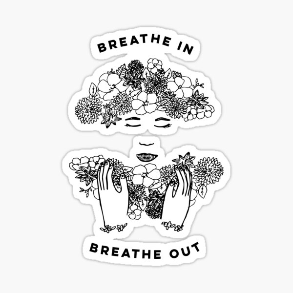 Floral Meditation Sticker