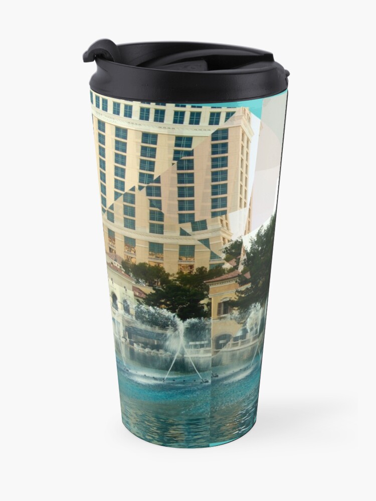 Alternate view of Bellagio Fountains Panograph Travel Mug