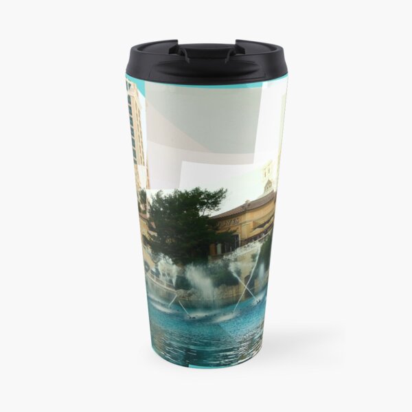 Bellagio Fountains Panograph Travel Mug