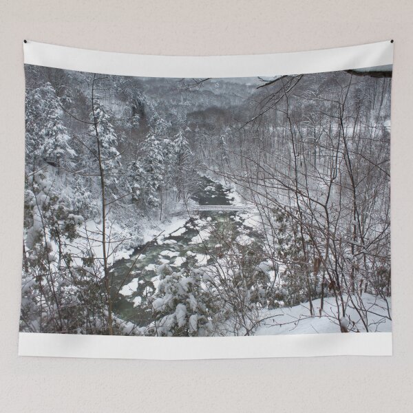 Item preview, Footbridge in winter designed and sold by dave-settle.