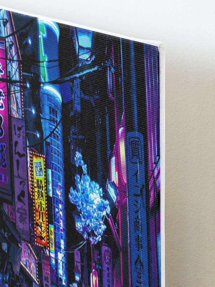Alternate view of Blue Tokyo Alleys Mounted Print