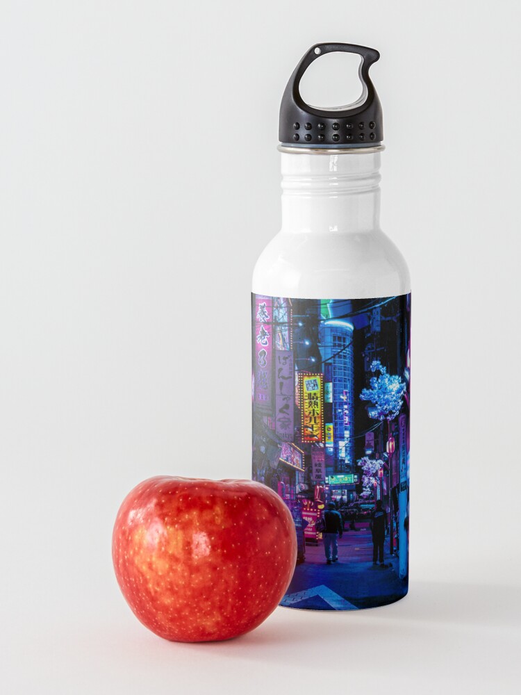 Alternate view of Blue Tokyo Alleys Water Bottle