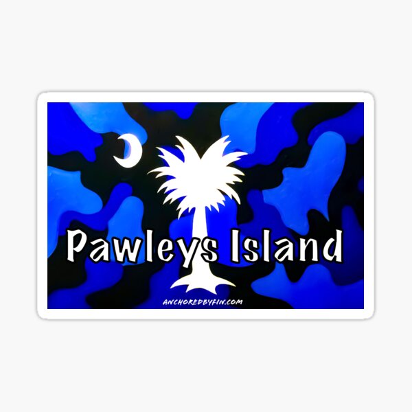 Pawleys Island Charleston Camouflage SC flag Sticker