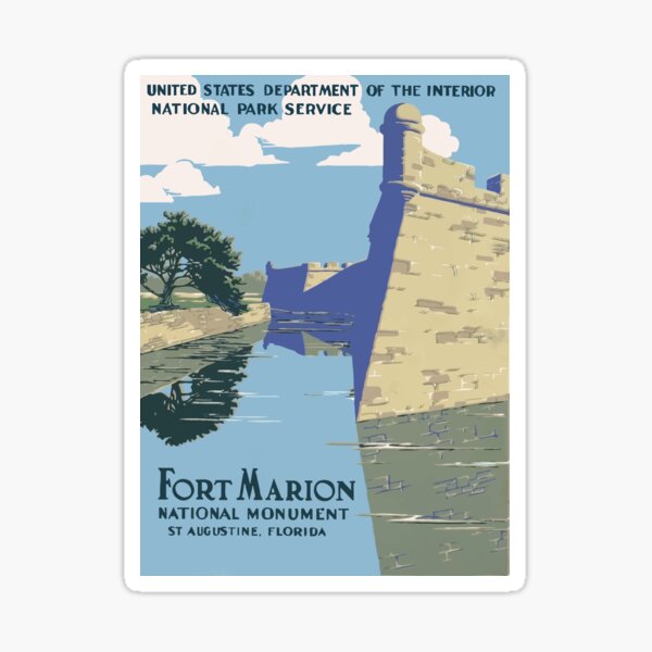 Item preview, WPA Fort Marion National Monument, St. Augustine, Florida Don Powell designed and sold by digitalvintage.