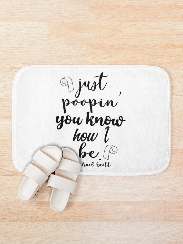 Alternate view of Just Poopin' You Know How I Be Tshirt Bath Mat