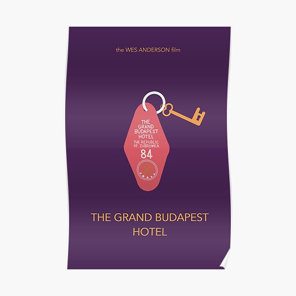 The Grand Budapest Hotel Minimalist Movie Poster Poster By Emskate38 Redbubble