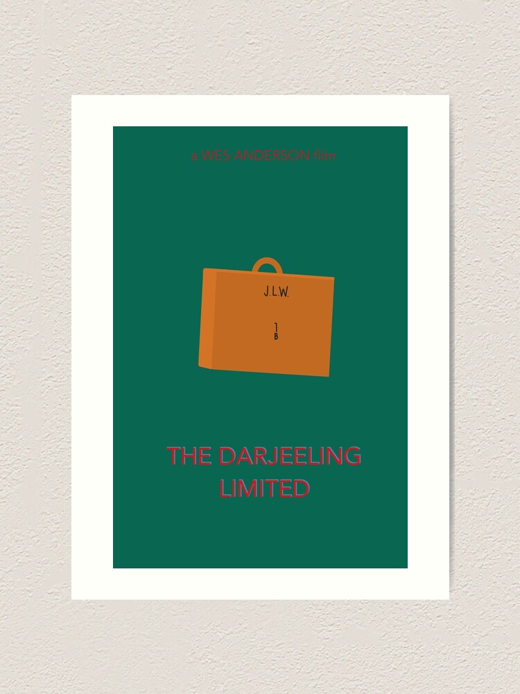 The Darjeeling Limited  (Wes Anderson) Movie Poster Line Drawing