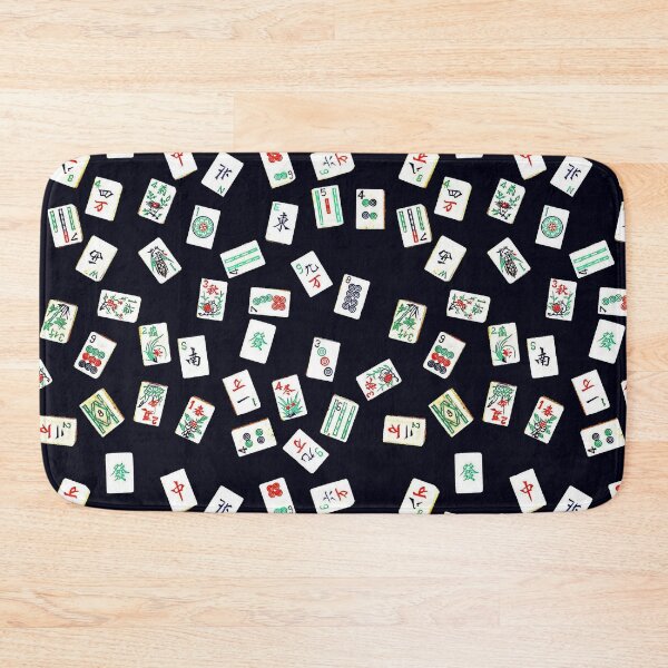 Item preview, mah jongg tiles black designed and sold by farreystudio.