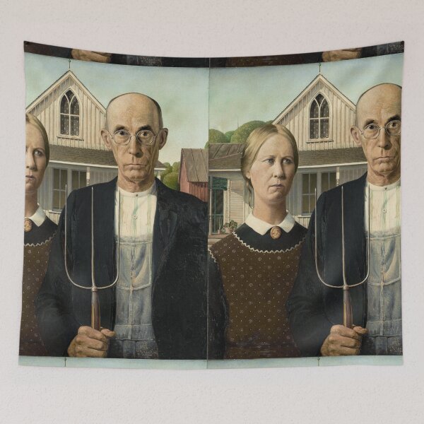 Item preview, Grant Wood - American Gothic designed and sold by javamartini.