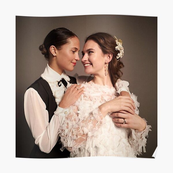 "Alicia Vikander and Lily James" Poster for Sale by redmayne82 Redbubble