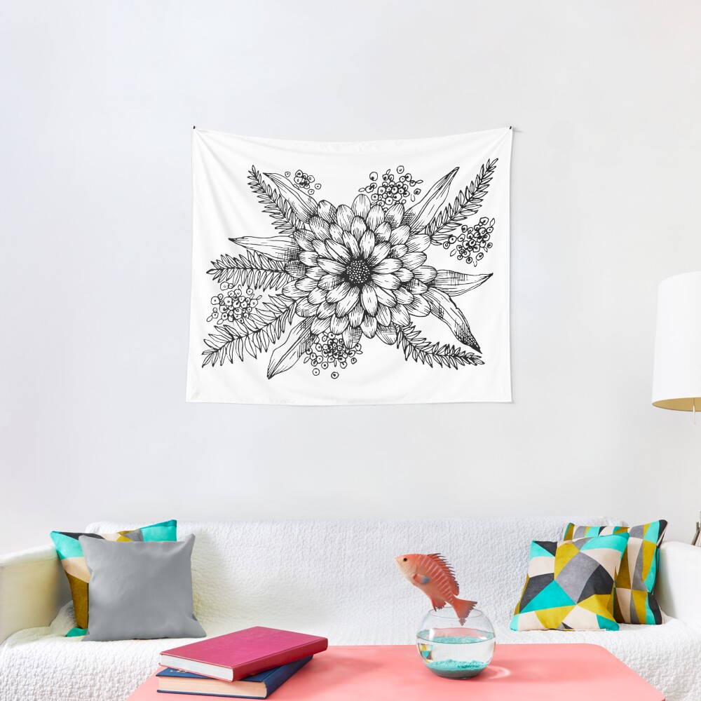 Florals & Ferns Tapestry