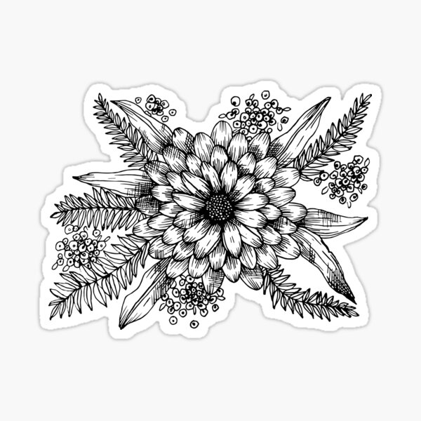 Florals & Ferns Sticker