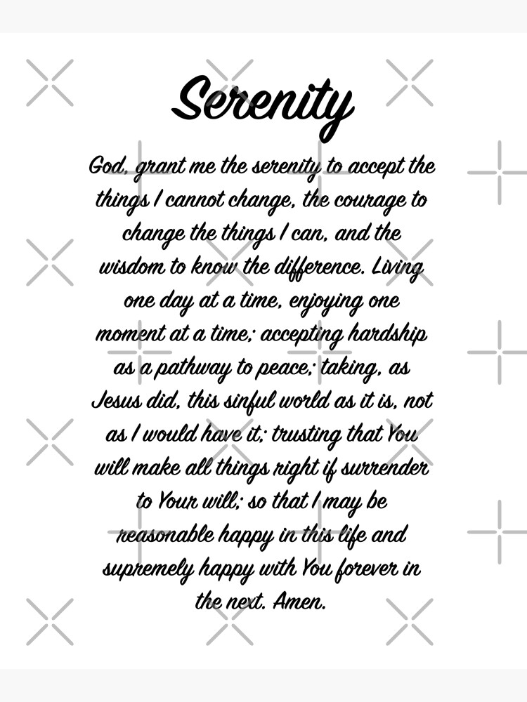 serenity prayer full