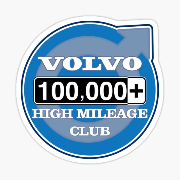 Volvo High Mileage Club - 100,000+ Miles Sticker