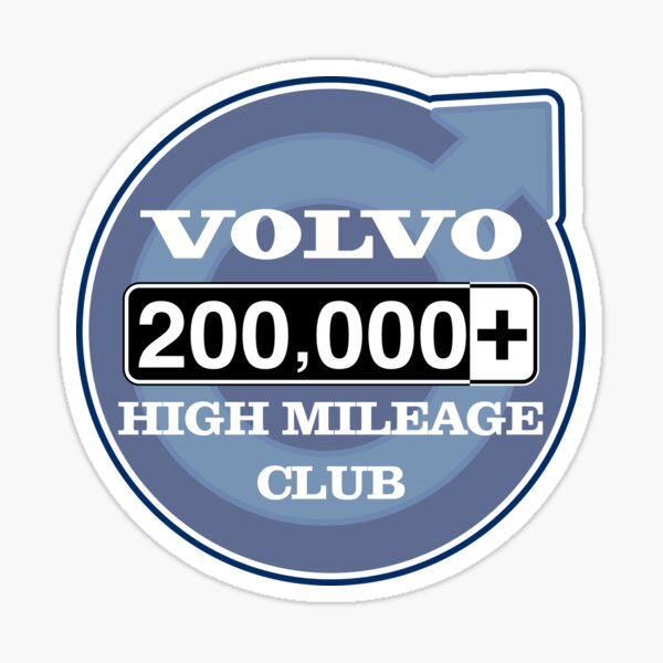 Volvo High Mileage Club - 200,000+ Miles Sticker
