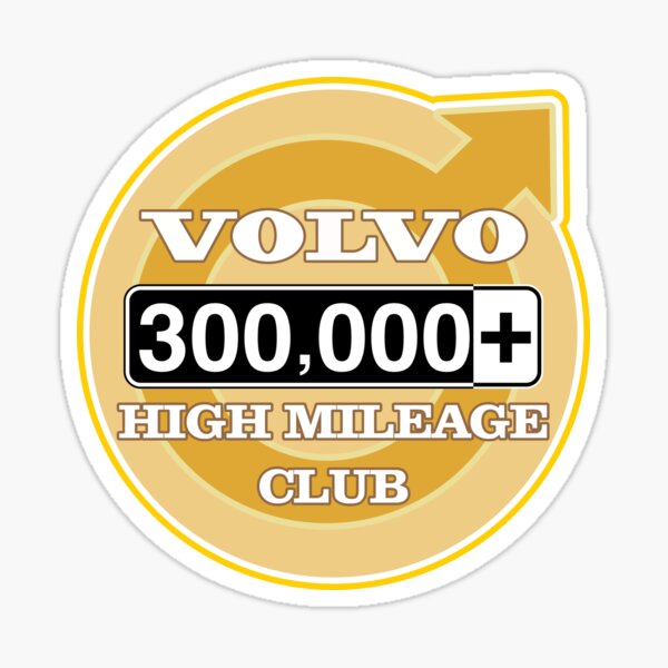 Volvo High Mileage Club - 300,000+ Miles Sticker