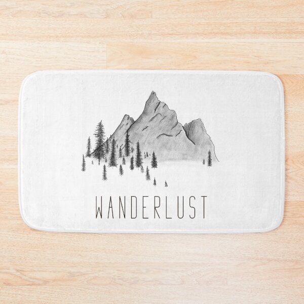 Item preview, Wanderlust Mountain Range and Tree Sketch designed and sold by niccdefilippis.