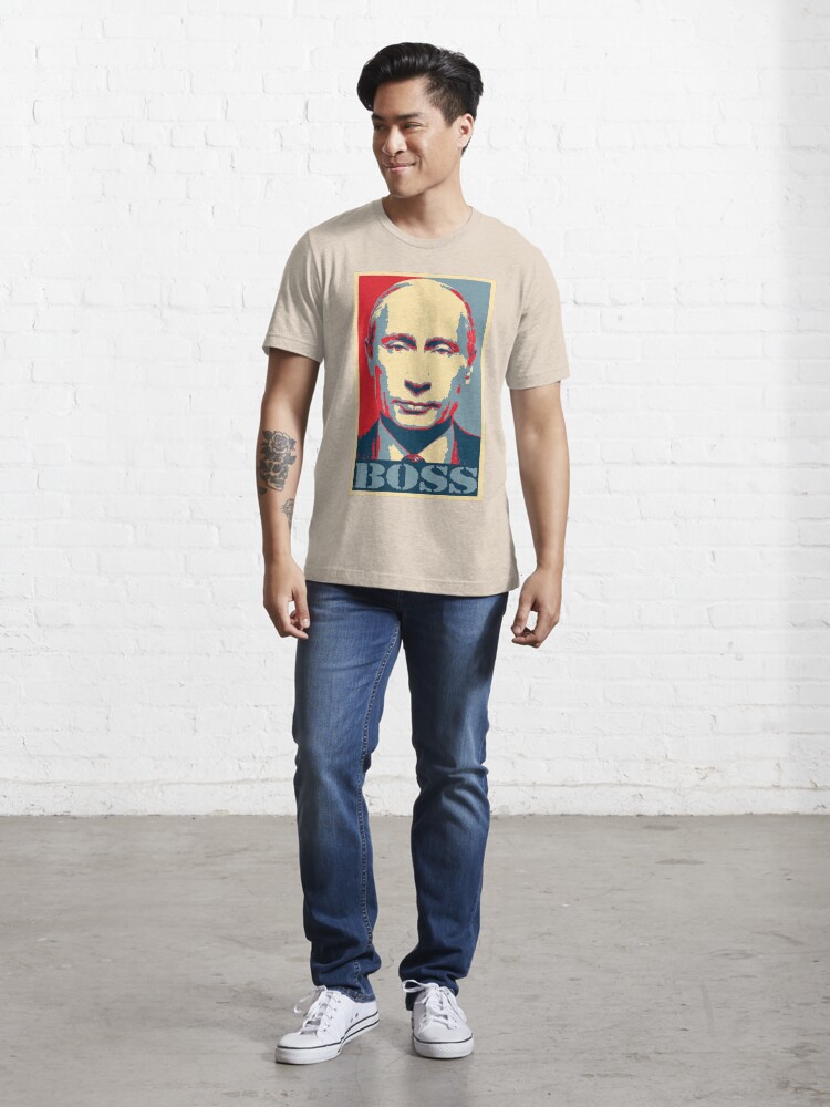 Alternate view of Vladimir Putin, obama poster, boss Essential T-Shirt