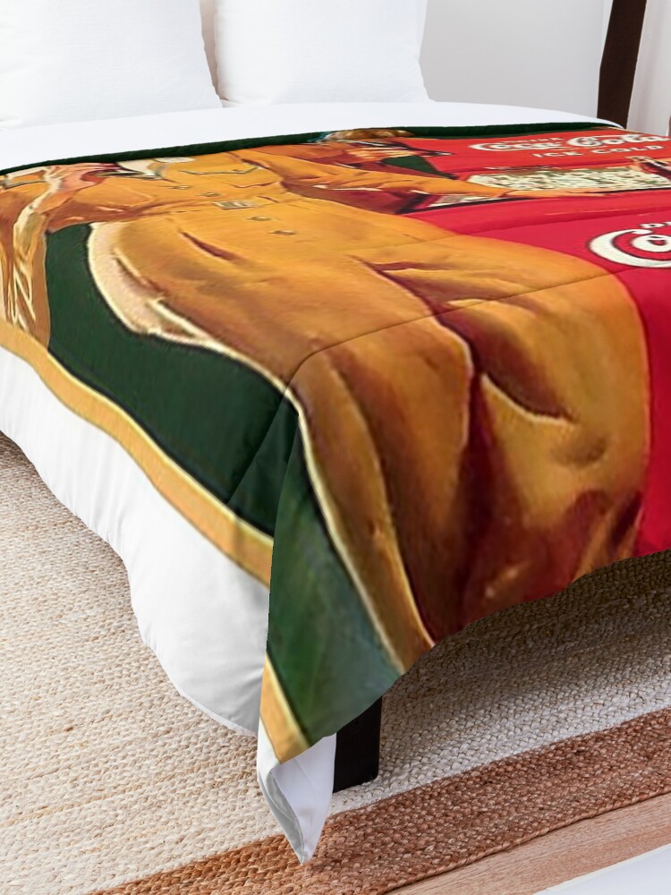 Alternate view of coca cola vintage Comforter