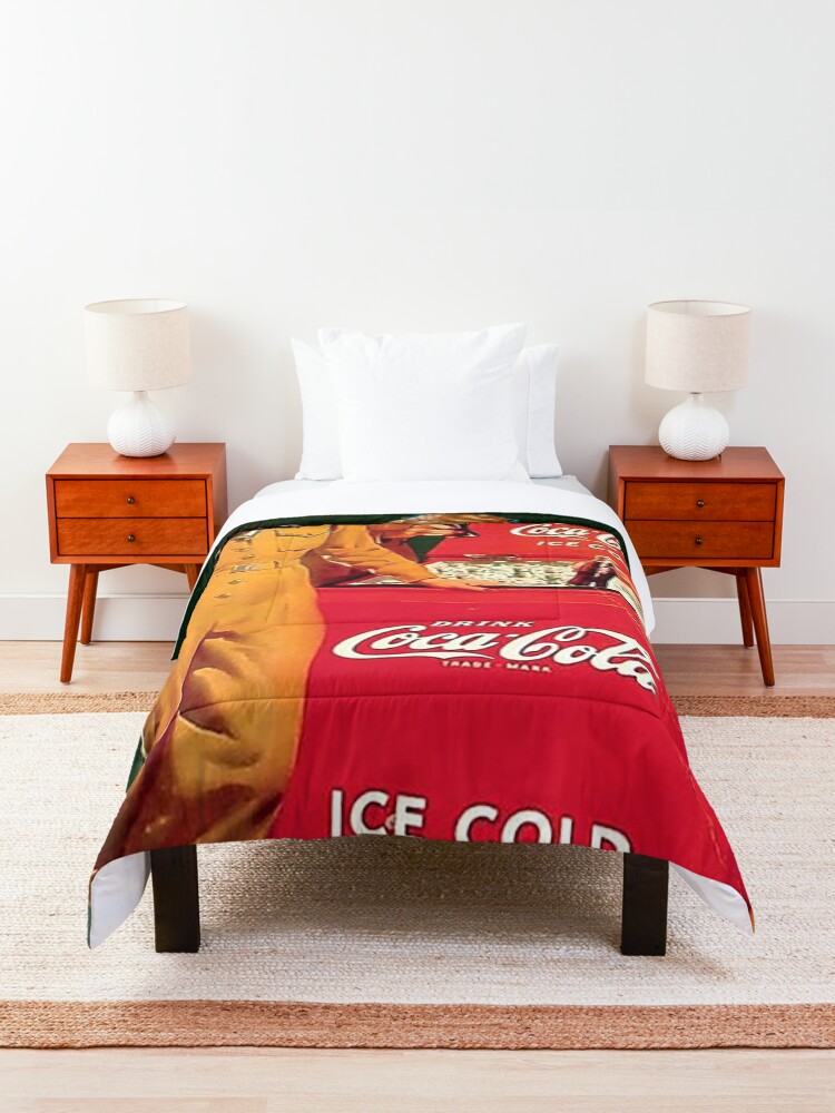 Alternate view of coca cola vintage Comforter