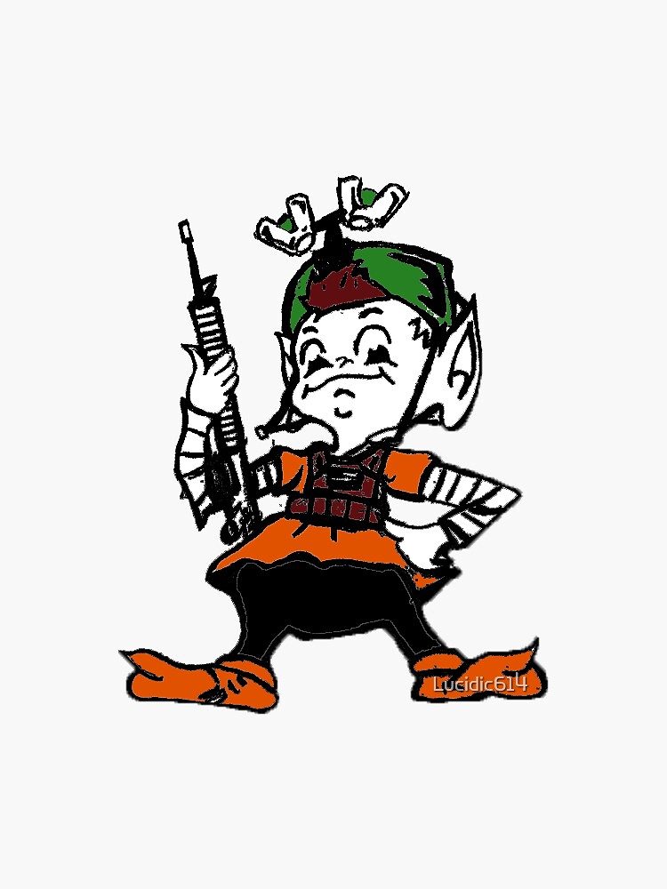 Cleveland Brownie Elf Sticker