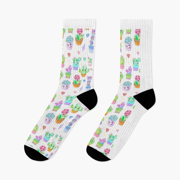 Aperçu de l'œuvre Motif répété de cactus en cristal kawaii créée et vendue par MandyRosko.