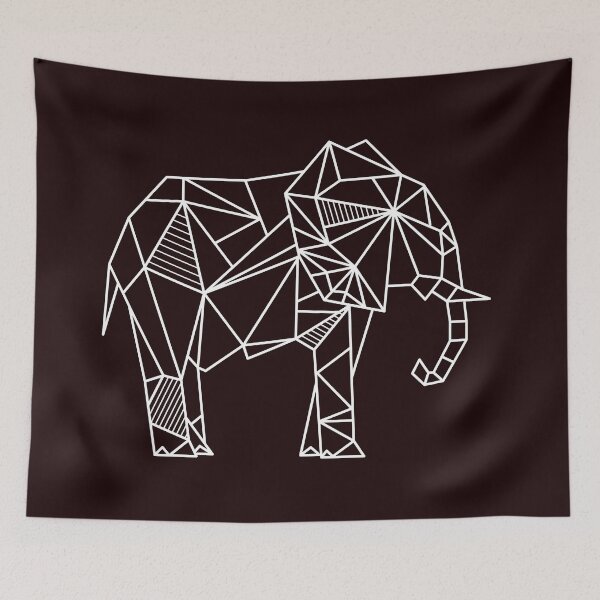 Item preview, Origami Elephant (White Print) designed and sold by Mathildashop.