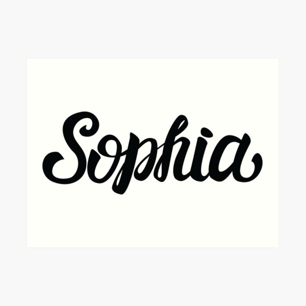 Sophia Name Art Prints Redbubble