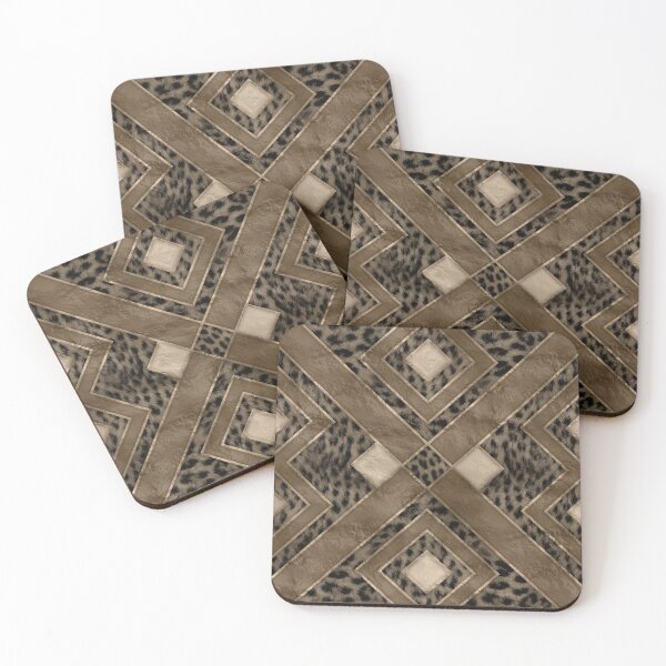 Item preview, Leopard Fur Texture Geometric Pattern designed and sold by k9printart.