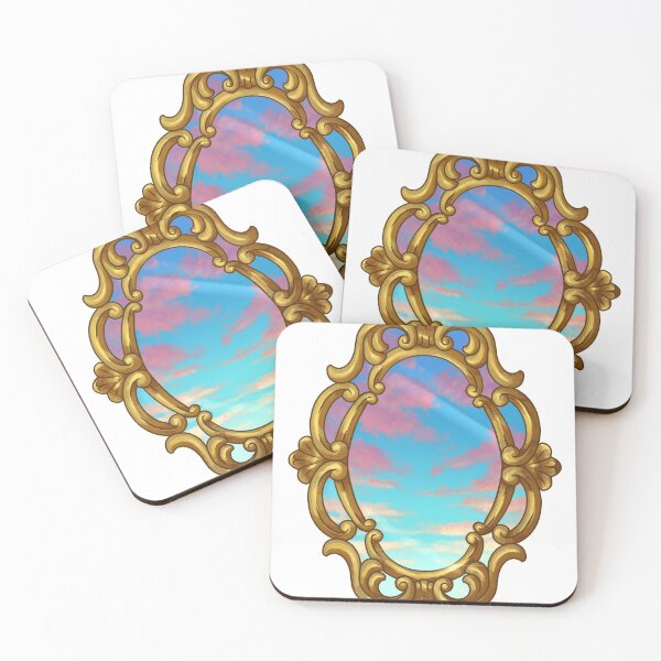 Item preview, Ornate Mirror With Colorful Cloud Reflection designed and sold by Julia Zimmerman.