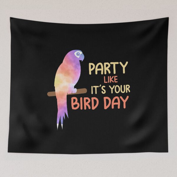 Item preview, Party birthday bird colorful parrot gift designed and sold by redshirtz.