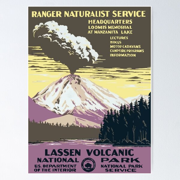 Item preview, WPA Lassen Volcanic National Park, Ranger Naturalist Service designed and sold by digitalvintage.