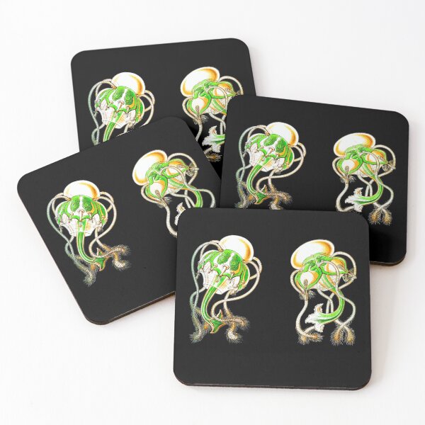 Item preview, Aegina. Hydrozoans with dome-shaped bells and tentacles set above the undulating margin.  designed and sold by Squirrox.