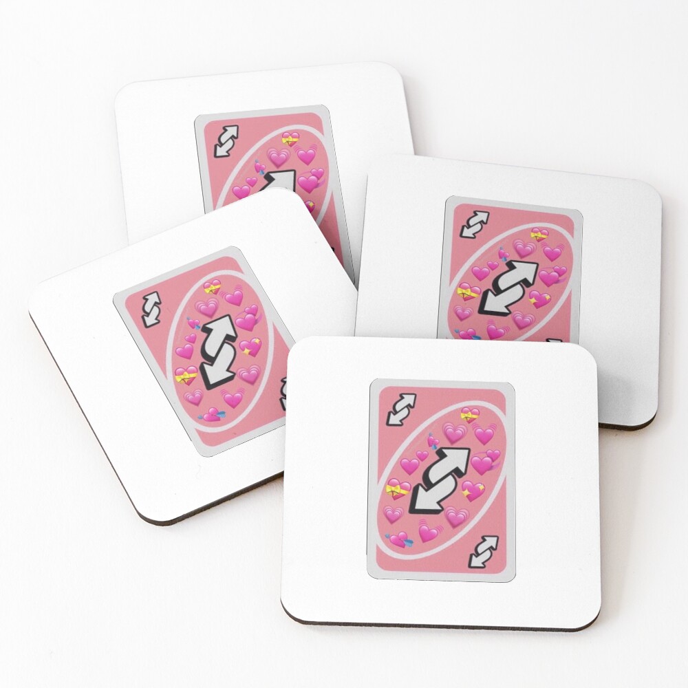 Wholesome Memes Reverse Uno Card Earrings Pink / Valentines 